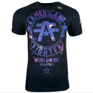 AMERICAN FIGHTER Men's Size L T-Shirt SILVER
LAKE GALAXY NWOT